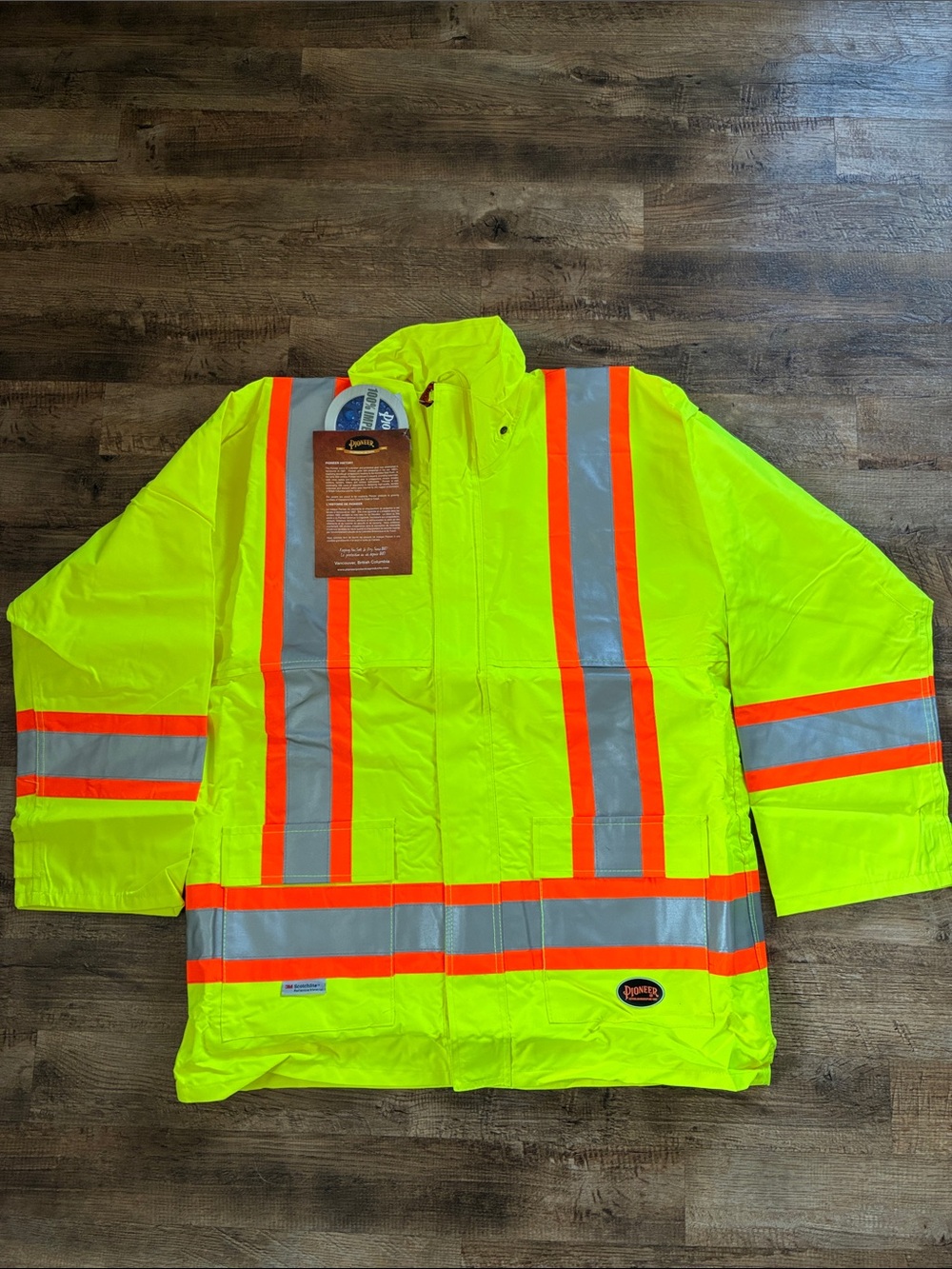 NWT Pioneer High Visibility Waterproof Ripstop Jacket